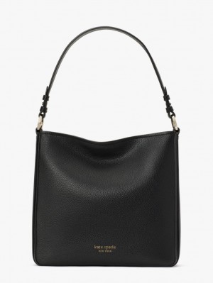 Black Kate Spade Hudson Large Hobo Bag | FILU85167