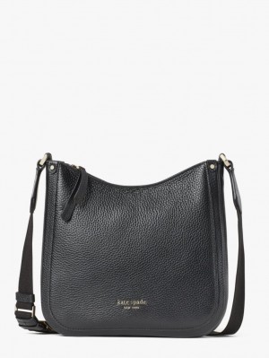 Black Kate Spade Roulette Medium Messenger Bag | UIZN70586