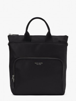 Black Kate Spade Sam KSNYL Nylon Convertible Backpack | ISOE37062