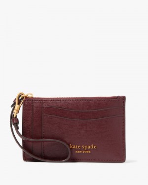 Cordovan Kate Spade Morgan Card Case Wristlet | OPSI62893