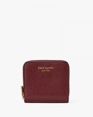 Cordovan Kate Spade Morgan Small Compact Wallet | LZMW72835