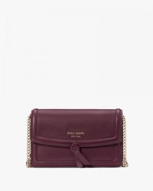 Deep Cherry Kate Spade Knott Flap Crossbody | FQPL39641