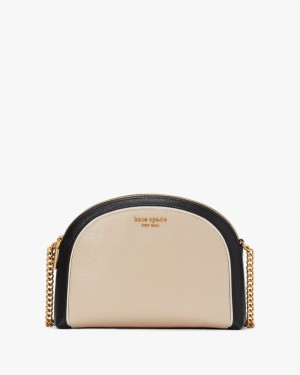 Earthenware Black Multi Kate Spade Morgan Colorblocked Double-zip Dome Crossbody | DSGJ43279