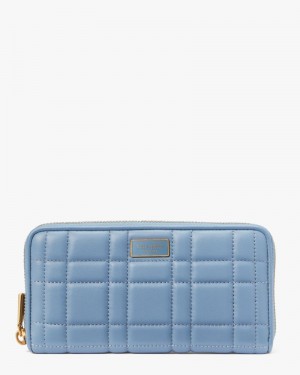 Manta Blue Kate Spade Evelyn Quilted Zip-around Continental Wallet | MLTC26934