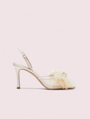 Parchment Kate Spade Bridal Sparkle Heels | TJLH42657