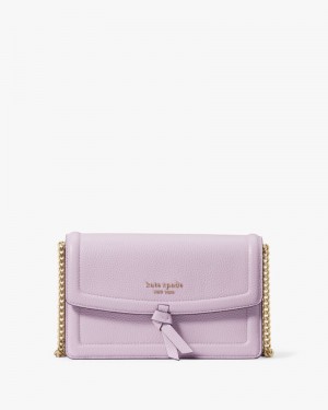 Violet Mist Kate Spade Knott Flap Crossbody | DCBN82450