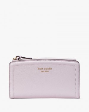 Violet Mist Kate Spade Knott Zip Slim Wallet | ECKM94760