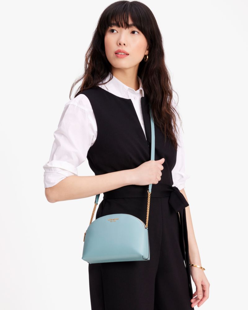 Aegean Teal Kate Spade Morgan Double-zip Dome Crossbody | WKBG45263