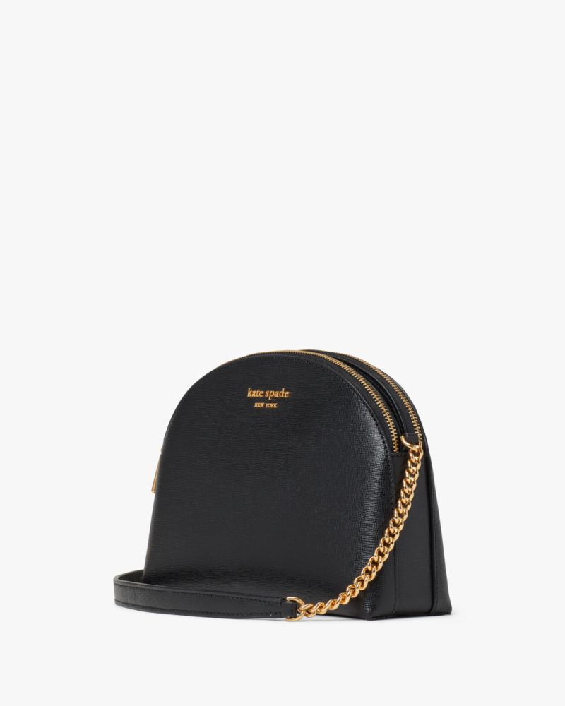 Black Kate Spade Morgan Double-zip Dome Crossbody | VMKZ61927