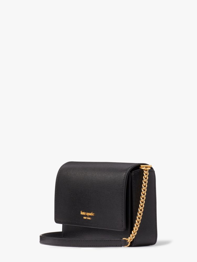 Black Kate Spade Morgan Flap Chain Wallet | WXTU10652