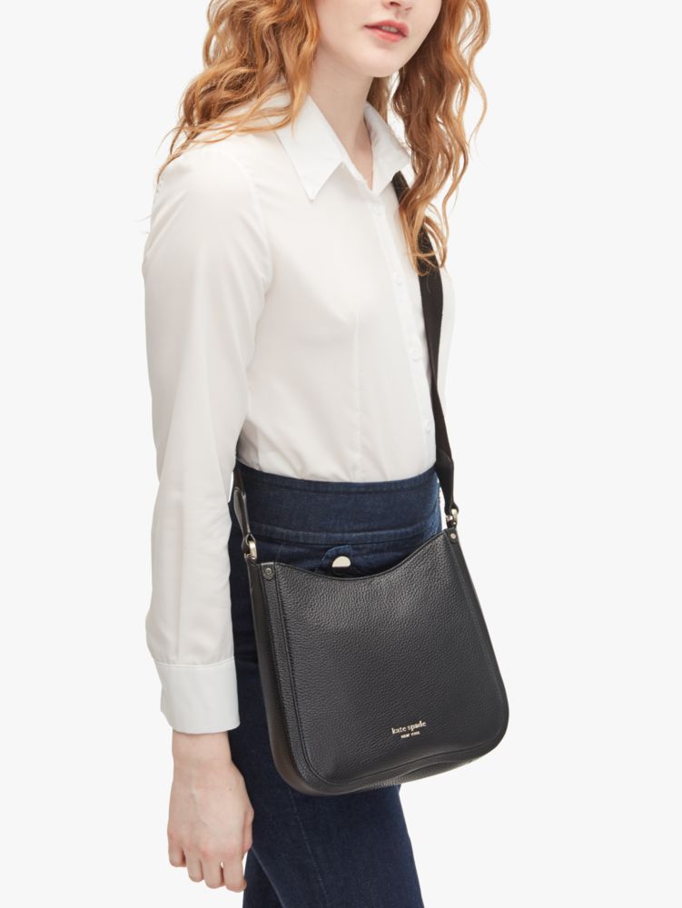 Black Kate Spade Roulette Medium Messenger Bag | UIZN70586