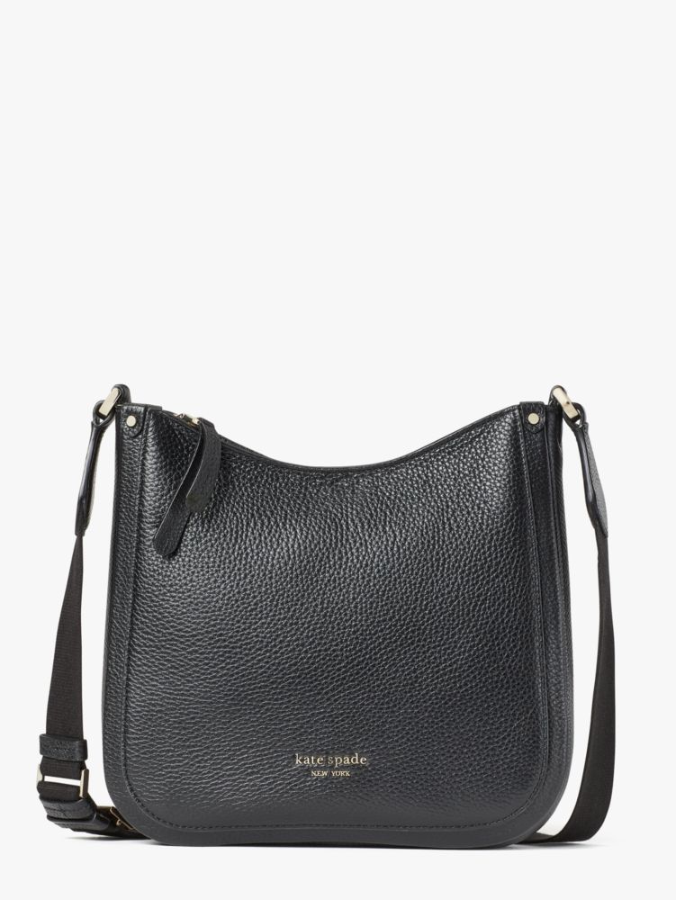 Black Kate Spade Roulette Medium Messenger Bag | UIZN70586