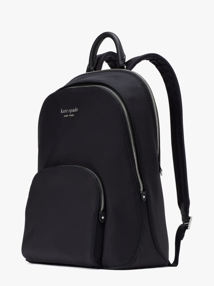 Black Kate Spade Sam KSNYL Nylon Laptop Backpack | JQYH67419