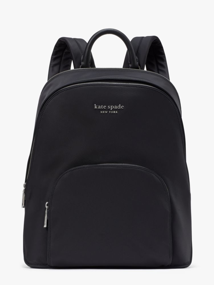 Black Kate Spade Sam KSNYL Nylon Laptop Backpack | JQYH67419