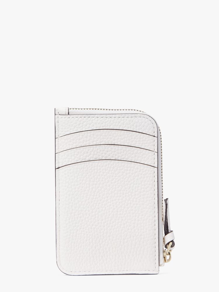 Cream Kate Spade Knott Zip Cardholder | VOWD53462