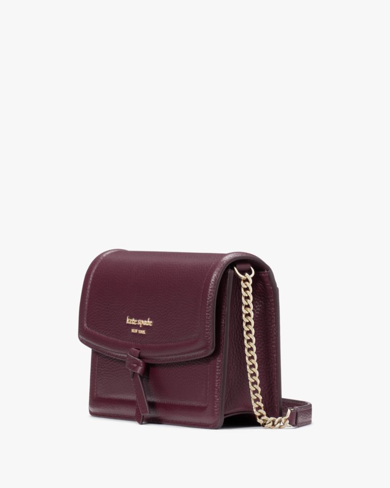 Deep Cherry Kate Spade Knott Flap Crossbody | FQPL39641